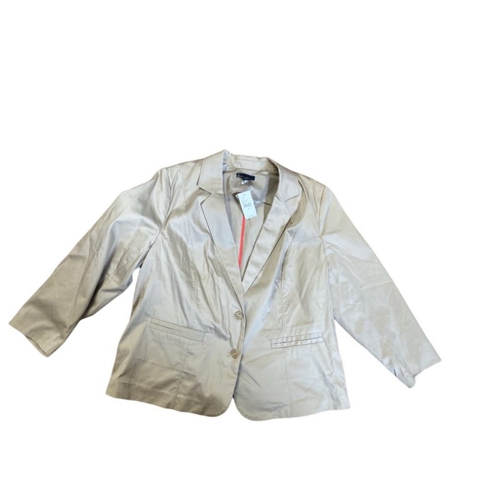 NWT Lane Bryant Beige Blazer with Notched Lapels Sz 24